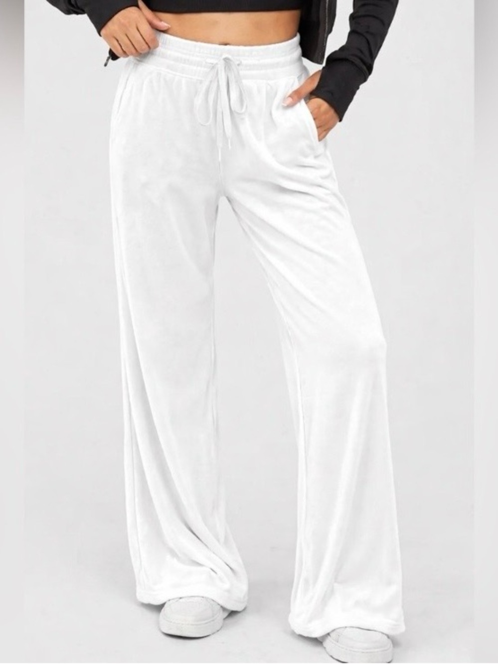 NWT Aerie Offline Bright Lights Velour Wide Leg Track Pants